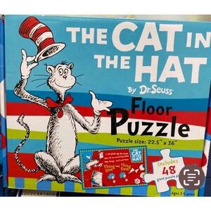 Dr. Seuss Blue and Red Cat in the Hat Puzzle